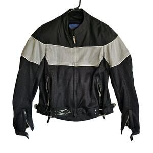 Black and Gray Mesh Women's Touring Jacket Medium